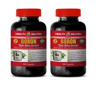Brain Health Formula - Boron Triple Action Complex - Non GMO - Boron Mineral Supplement - 2 Bottles 400 Capsules