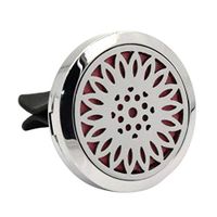 Voberry (30mm) Home Car Essential Oil Diffuser Locket Clip, Exquisite Car Air Freshener Stainless Steel Locket Perfume (J)