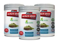 Immune System Booster Pills - Alfalfa Grass Powder - Organic Dietary Supplement - Digestion Support - 3 Cans 24 OZ (168 Servings)