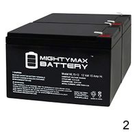 Mighty Max Battery 12V 15AH F2 Replaces Go Go Travel Mobility Elite Traveller - 2 Pack Brand Product
