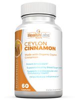 Organic Ceylon Cinnamon – Blood Sugar Support, Reduce Inflammation and May Promote Natural Weight Loss (30-Day Supply)
