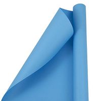 JAM PAPER Gift Wrap - Matte Wrapping Paper - 25 Sq Ft - Matte Bright Blue/Peacock Blue - Roll Sold Individually