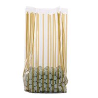Gold Stripes Cello Bags 4" X 2 1/2" X 9 1/2" Halloween - 1.2 mil Thick