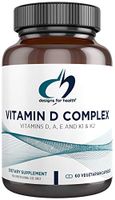 Designs for Health Vitamin D Complex - 2000 IU D3 with Vitamin A, E, K1 + K2, Fat Soluble Vitamin Blend - BPA Free Glass Bottle (60 Capsules)