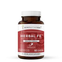 Secrets Of The Tribe - Herbal Fe, Iron Rich Formula, Herbal Supplement Blend (60 Capsules)