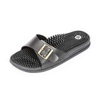 Revs Premium Acupressure & Reflexology Massage Sandals for Men & Women. Shock Absorbing Sole, Cushion Comfort & Arch Support. Black