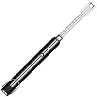 Kivors Candle Lighter with 360° Rotatable Flexible Long Neck - Plasma Arc Beam BBQ Lighter - USB Rechargeable - Splash Wind Proof-Twist Turn & Bend in Any Direction Duty Metal Body (Slim Black)