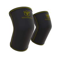 Elbow Sleeves 5mm (1 Pair) - High Performance Elbow Sleeve Support for Weightlifting, Weight Training & Powerlifting - Best Compression Straps - for Men and Women (XXX-Large, Black/Green)