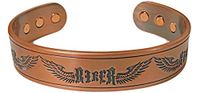 Motorcycle Biker Harley Antique Solid Copper Magnetic Therapy Cuff
