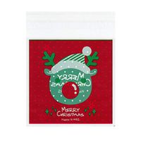 Kissitty 190Pcs Christmas Deer OPP Cellophane Treat Bags 5.12x3.94 Inch Self Adhesive Sealing Closure Candy Goodies Gift Wrapping Pouch Bags