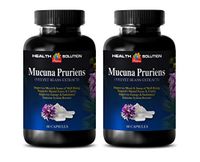 Stress Relief Supplement Natural - MUCUNA PRURIENS - Velvet Beans Extract - Nerve Support Formula Extra Strength - 2 Bottles 120 Capsules