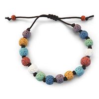 Essential Oil Diffuser Bracelet for Women | Lava Rock Essential Oils Bracelet Aromatherapy Anxiety Bracelets for Meditation, Stress Relief, Healing, Relaxation Gifts | Adjustable Natural Stone Jewelry