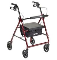 McKesson Lightweight Aluminum Rollator - Red - 1 Each / Each - 72633801