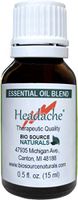 Headache Relief Essential Oil Blend - 15 ml / 0.5 oz with Oils of Peppermint, Lavender, Eucalyptus, Rosemary and Rosewood - Therapeutic Quality