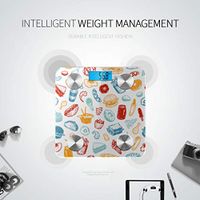 Bluetooth Home Scale Art Cartoon Delicious Food Burger Cola Scales Digital Weight Body Fat Composition Monitor Analyzer with Smartphone App for Body Management-396lbs
