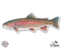 GT Graphics Rainbow Trout Fish - 3" Vinyl Sticker - for Car Laptop I-Pad Phone Helmet Hard Hat - Waterproof Decal