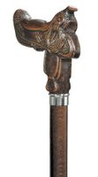Cowboy By Choice Saddle Walking Stick by Harvy Canes and Concord