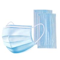 Disposable 3-Ply Face Mask Antiviral Medical Surgical Dental Earloop Polypropylene Masks for Personal Health - Pack of 10 (Blue)
