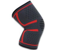 Knee Compression Brace Sleeve Size L, for Copper Support Joint, After Surgery and Rehabilitation, Pain Relief, Sports, Jogging, Stress and Swelling Reducer. RED, 1 Piece
