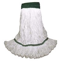 Boardwalk SP200M14DZ Loop End Rayon Mop Head, Rayon, Medium, 14 oz, White, Dozen