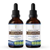 Cardamom Alcohol-Free Tincture Liquid Extract, Organic Cardamom (Elettaria cardamomum) Dried Seed Tincture Supplement (2x4 fl oz)