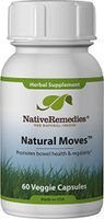 Native Remedies Natural Moves - All Natural Herbal Supplement Promotes Bowel Health and Regularity as Related to Constipation - 60 Veggie Caps