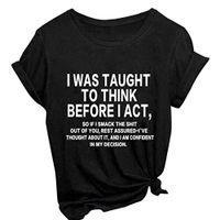 Amlaiworld Plus Size Shirt for Women Fashion Casual O-Neck Tee Top Letter Print Short Sleeve T-Shirt Top Blouse Activewear (3XL, Black 1)