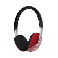 NAD VISO HP30 On-Ear Headphones Compatible with Apple iOS Tangle-Free Ribbon Cord (Red)