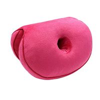 Dual Comfort Cushion Memory Foam Seat Cushion Lift Hips Up Cushion Posture Support Cushion,Coccyx Pain & Sciatica Relief Cushion, Fits in Office Chair, Car seat,Home (Red)