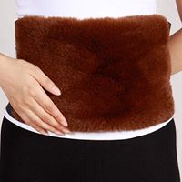 Thick Warm Warm Cashmere Waist Adhesive Lumbar Support with Rheumatic Low Back Pain to Keep Warm Abdominal Stomach Kidney Warmer Belt Winter,Brown,M
