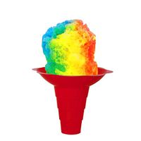 Flower Cups for Serving Shaved Ice or Snow Cones 12 OZ Large, Case of 400 Red/Yellow