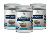 Organic Heart Health Supplements - Alfalfa Grass Leaf Organic Powder - Digestion Supplements - 3 Cans 24 OZ (168 Servings)