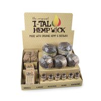 I-Tal Hemp Wick Combo Box - Display Box Sampler - Various Sizes