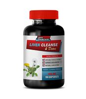 Herbal Liver Tonic - Liver Cleanse & Detox - Extra Strength Formula - Milk Thistle and Dandelion Capsules - 1 Bottle 90 Capsules