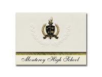 Signature Announcements Monterey High School (Lubbock, TX) Graduation Announcements, Presidential style, Basic package of 25 with Gold & Black Metallic Foil seal