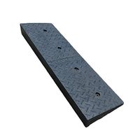 Quisilife Rubber Ramp 10cm High Rubber Ramp Slope Rubber Rubber Pad Step Road Along The Speed Bump (Color : Black, Size : 99x30x10cm)