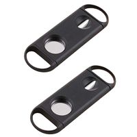 Prestige Import Group Plastic Guillotine & V-Cut Combo Cigar Cutters - 2 Pack - up to 54/50 Ring Gauge
