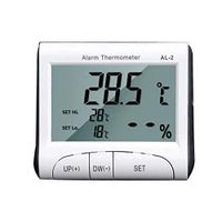 Digital Thermometer Hygrometer LCD Humidity Temperature Meter Indoor (White)
