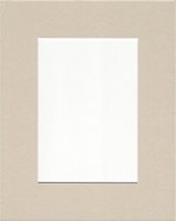 Pack of 5 8x10 Light Tan Picture Mats with White Core for 5x7 Pictures