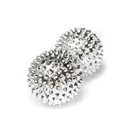 lecimo Yoga Massage Ball Gym Balls Spiky Trigger Point Therapy Stress Relief,Silver 4.7cm 04#