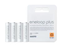 eneloop plus AA battery with PTC (Positive Temperature Coefficient) 4-Pack | HR-3UPT-4BP ( Japanese Import )