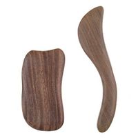 Ujuuu Wooden Gua Sha Scraping Massage Tool Set, Including Square and S Board Therapy Tool for Reduce Head, Neck and Muscle Pain