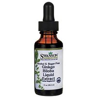 Swanson Ginkgo Biloba Liquid Extract (Alcohol- & Sugar-Free) 1 fl Ounce Liquid