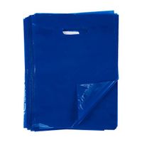 Plastic Merchandise Bags, 100-Piece Set - Goody Bags - Treat Bags - Great for Retail, Birthday Party, Favor, Shopping, Gift Use | Blue, 9 x 12 Inches