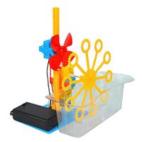 bromrefulgenc Science Experiment Toy for Teens,DIY Assembly Electric Bubble Machine Model Science Experiment Kit for Students Education Learning