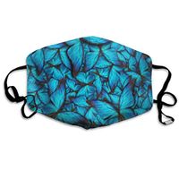 Blue Butterfly Beauty Designer Dust Mouth Mask Reusable Anti-Dust Face Mask for Women Men