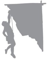 hBARSCI Rock Climbing Vinyl Decal - 5 Inches - for Cars, Trucks, Windows, Laptops, Tablets, Outdoor-Grade 2.5mil Thick Vinyl - Gray
