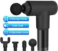 SUNNYBLUE Massage Gun,Deep Tissue Percussion Muscle Massager,Cordless Super Quiet Heat Dissipating Electric Massager for Back and Neck Pain Relief (Black)