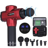 Portable Muscle Massage Gun - electric Deep Tissue Massager with 20 Speed Levels, Hand-held body massager with 6 massage heads, Deep Muscle Massager device for Muscle Tension Relief,Vibration massager
