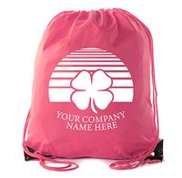 Custom St Patrick's Day Backpack Personalized Drawstring Bags, Reusable Gift bag - 3PK Pink CE2500Patty S2